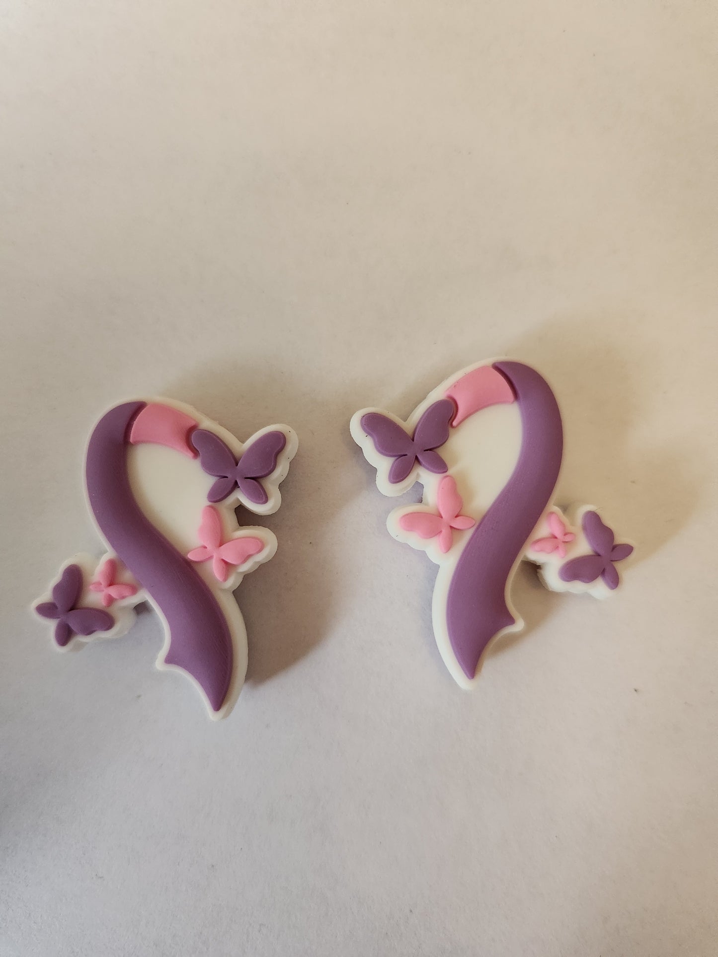 2D Silicone Focal- Awareness Butterfly