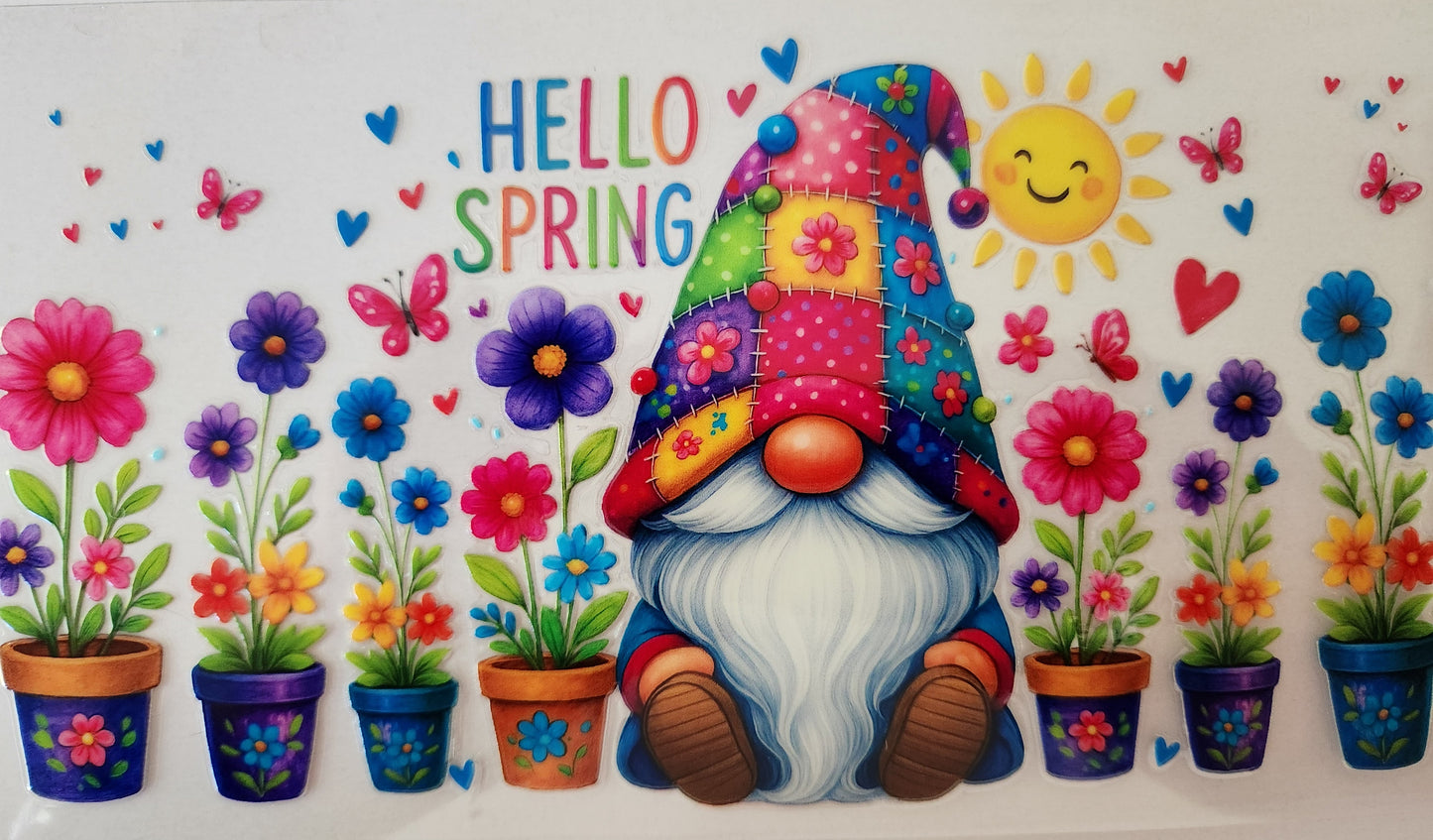 UVDTF Cup Wrap Gnome Spring