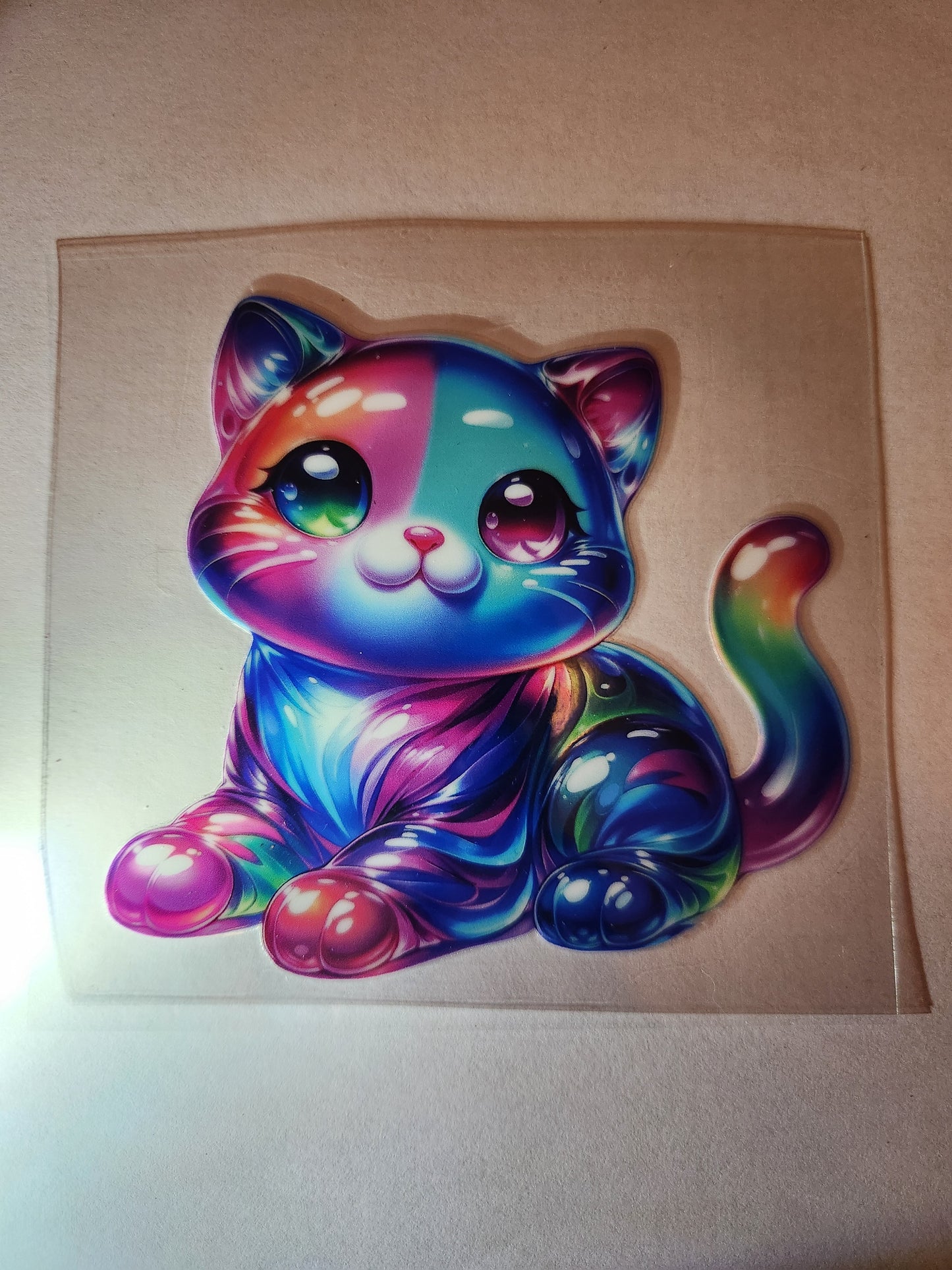 UVDTF Decal- Colorful Cat