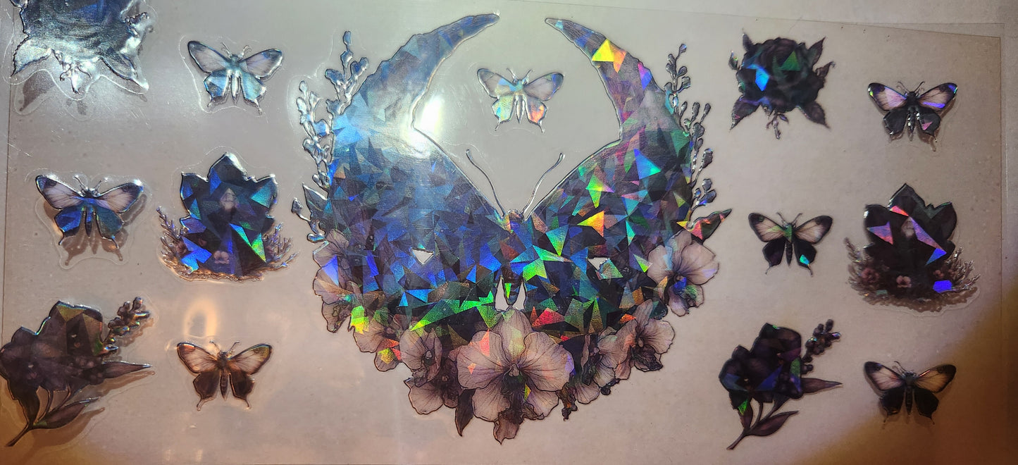 UVDTF Wrap- Holographic Dark Butterfly