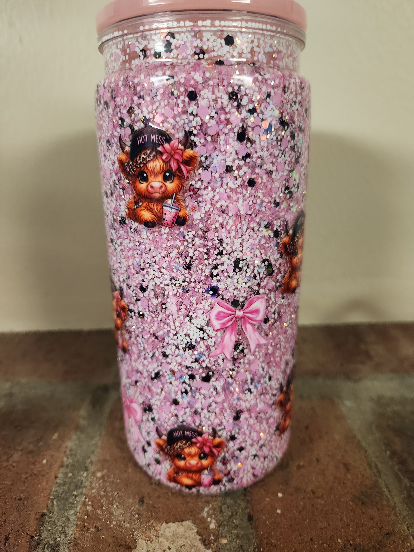 RTS 20oz Cute Cow Cup (Glow)