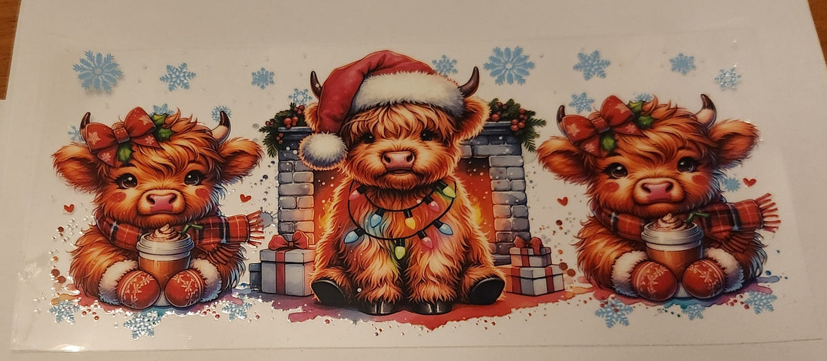 UVDTF 16oz Cup Wrap- Festive Cows