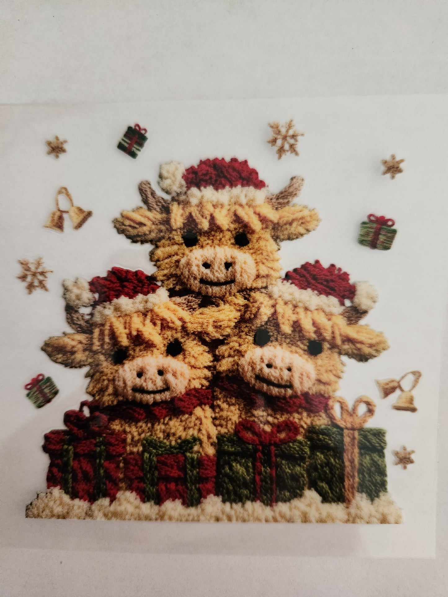 UVDTF DecalCup Wrap- Xmas Cows