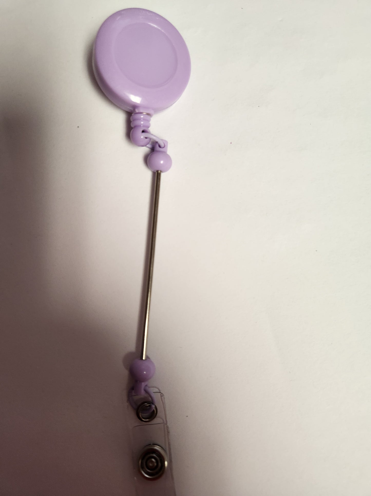 Beadable Badge Reel Blanks- Lavender