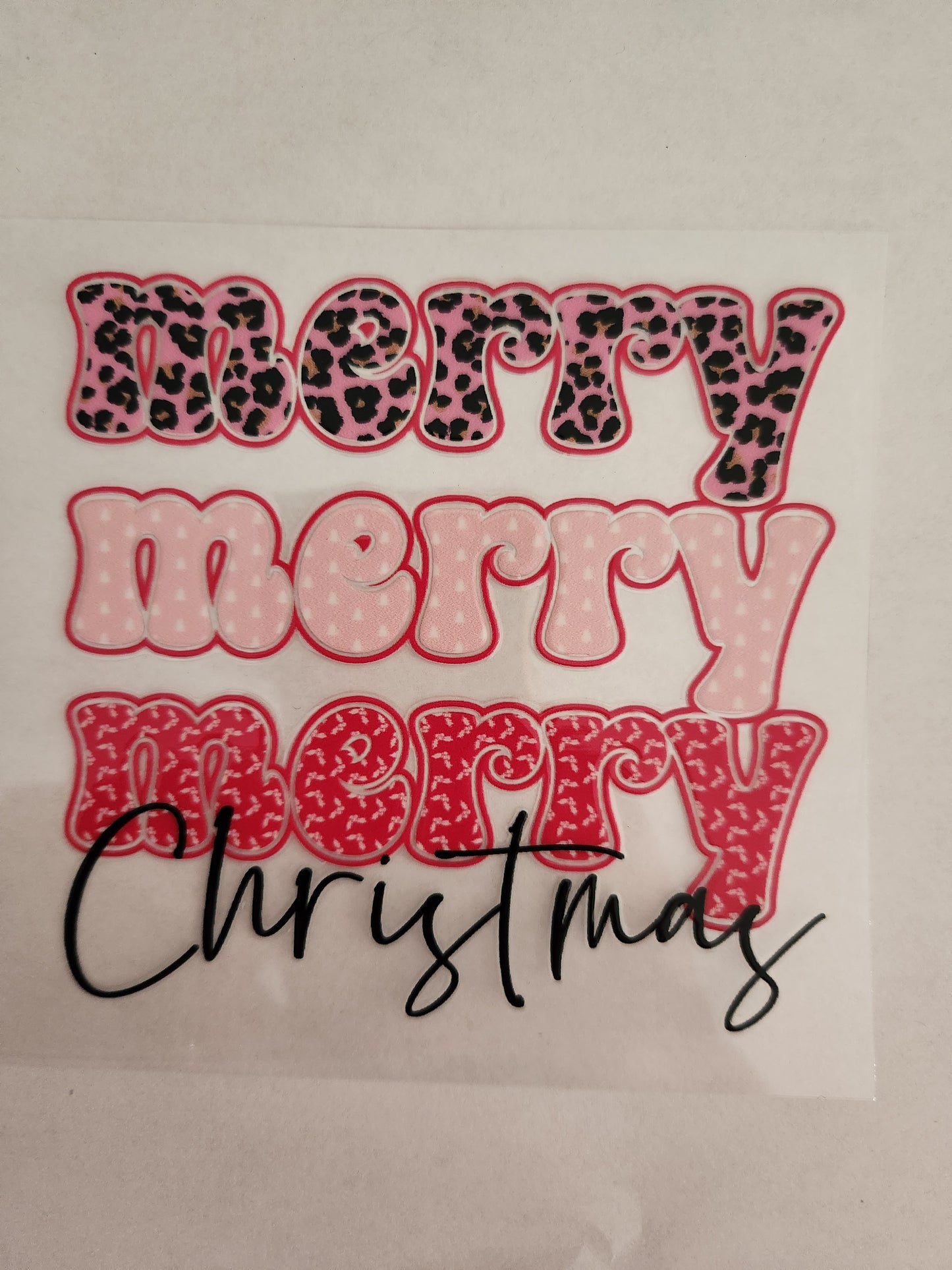 UVDTF DecalCup Wrap- Merry Merry