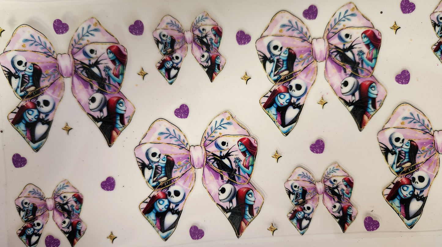 UVDTF 16oz Wrap- Jack & Sally Bows