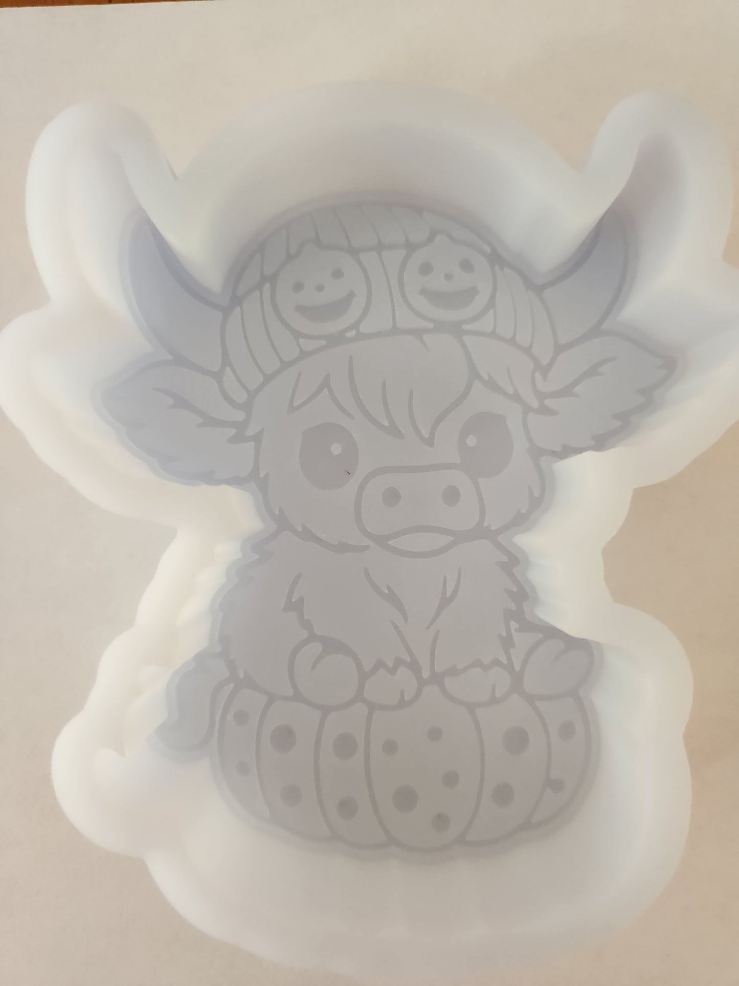 Custom Freshie- Cow On Pumpkin