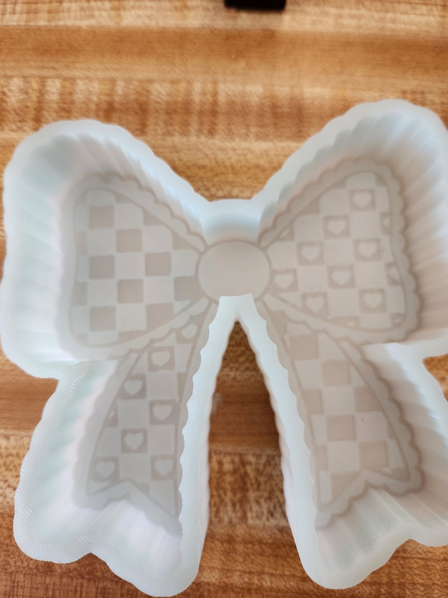 Custom Freshie- Checkers & Hearts Bow