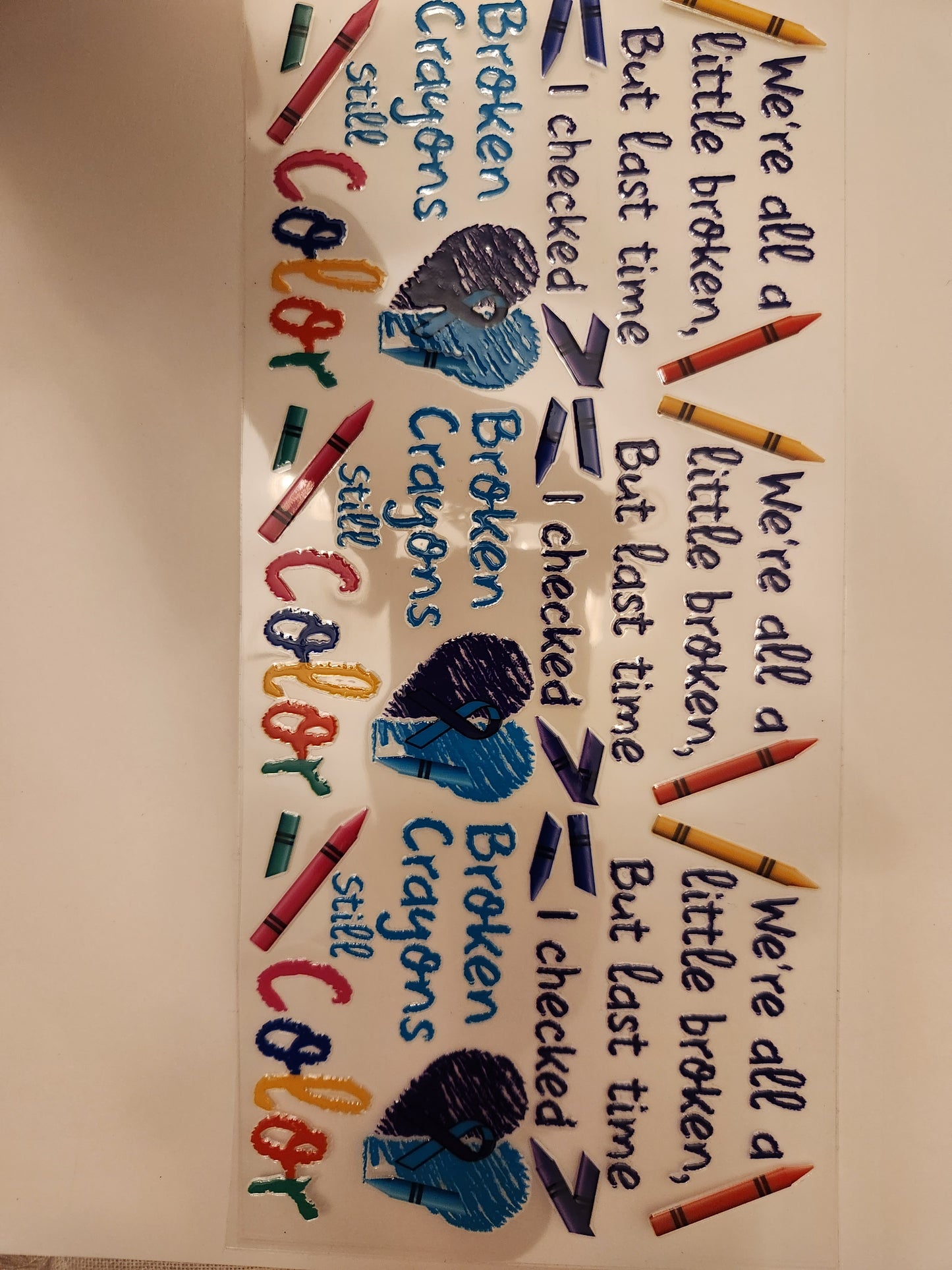 Cup Wrap- Broken Crayons