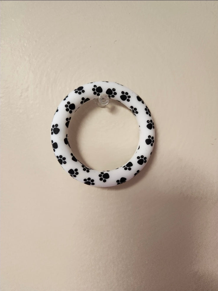 65mm Silicone Rings- Paw Print