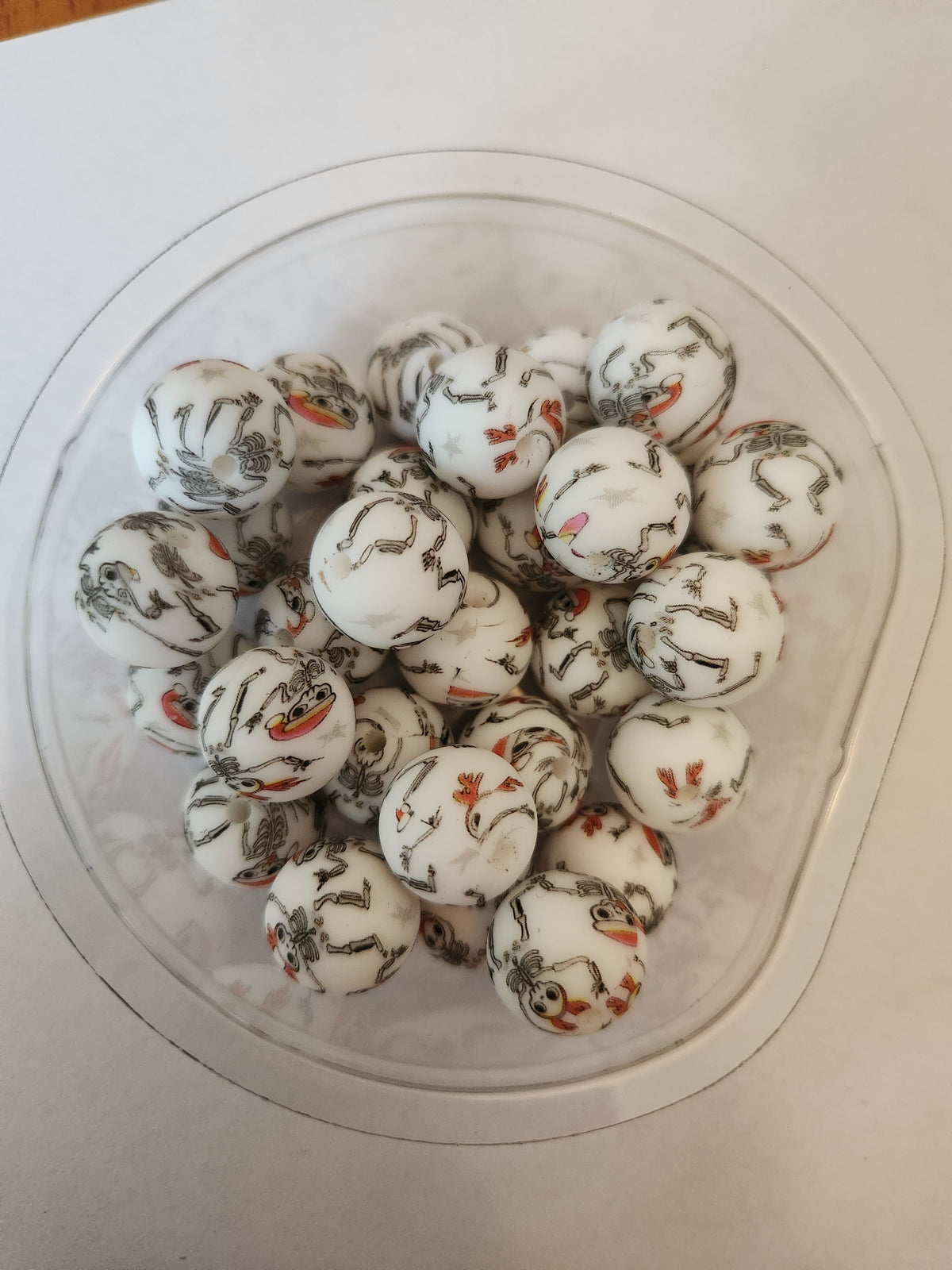 15mm Printed Silicone Beads-Skellies