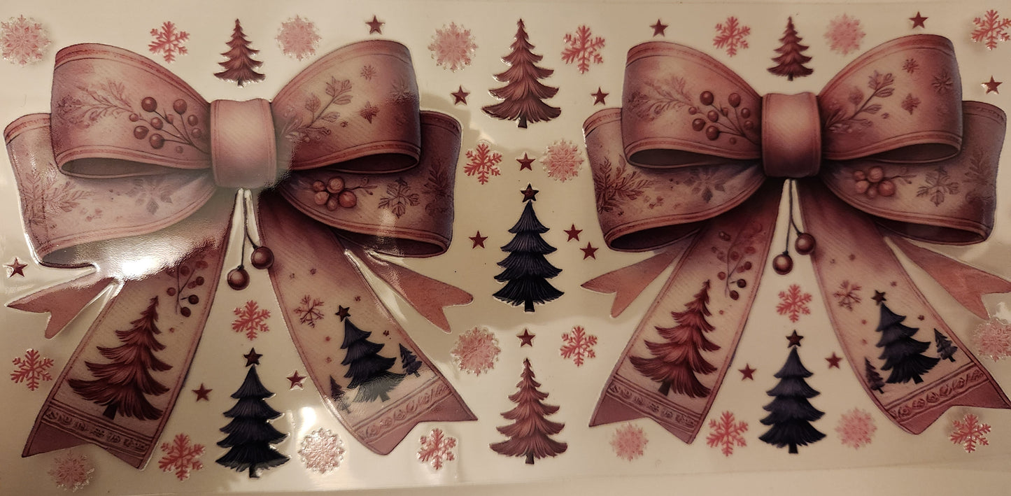 Cup Wrap- Holiday Bows