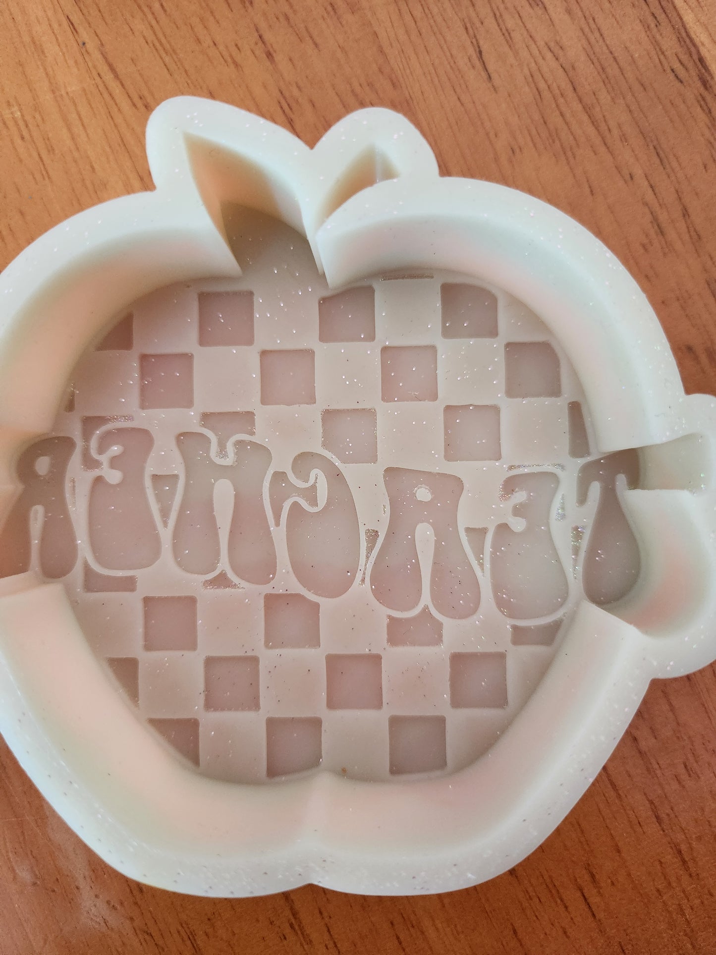 Custom Freshie- Checkered Teacher Apple