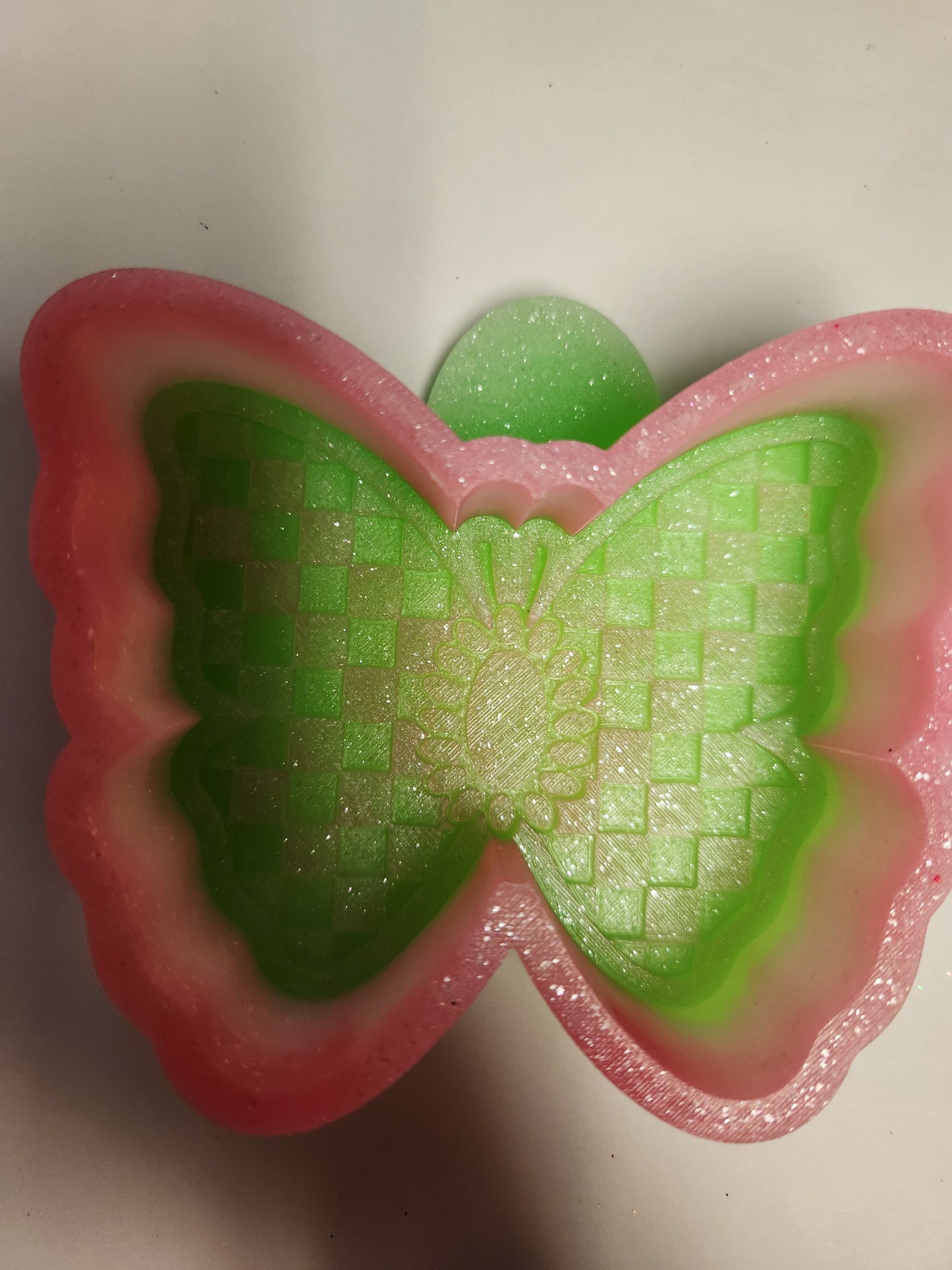 Custom Freshie- Checkered Butterfly