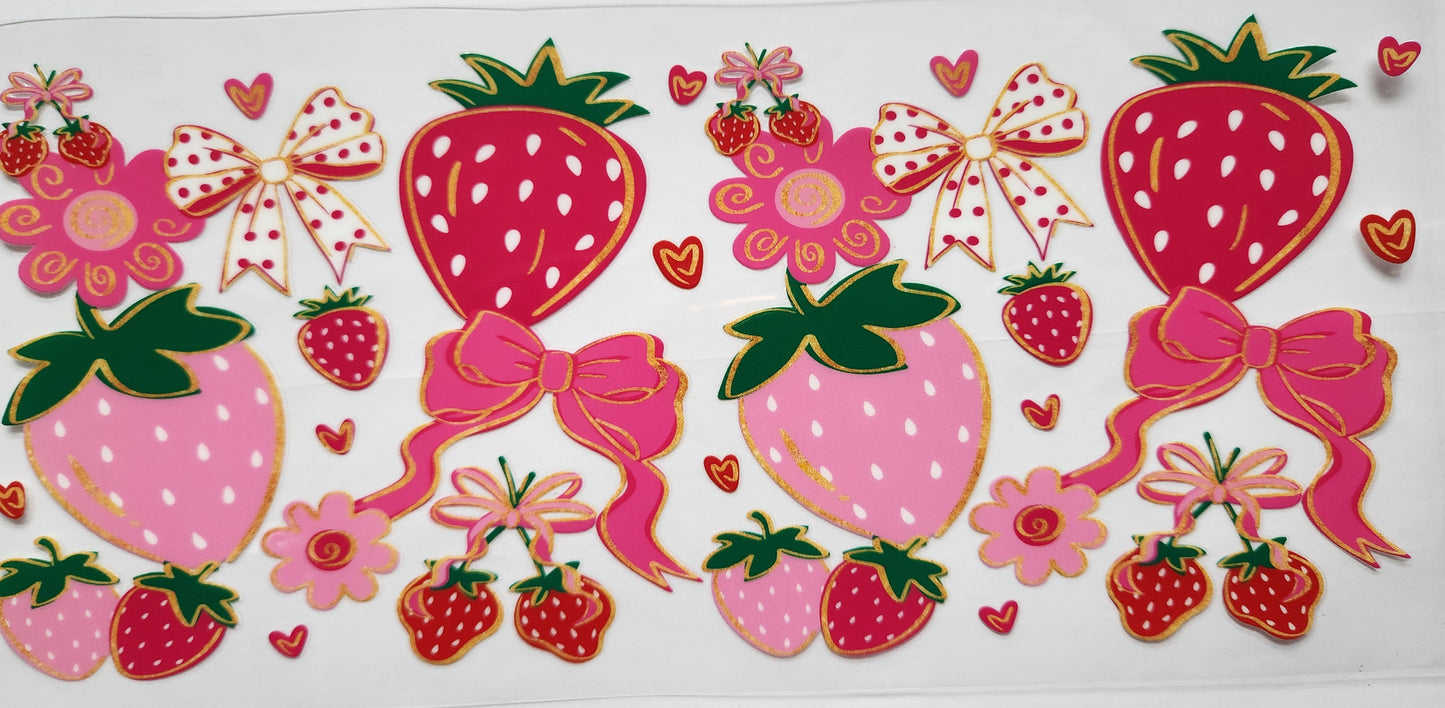 UVDTF Cup Wrap Strawberries