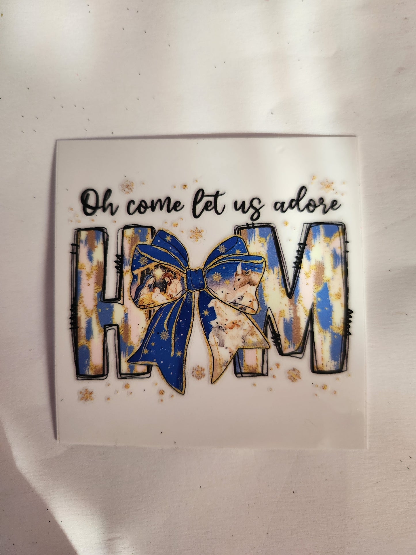 UVDTF Decal- Oh Come Let Us
