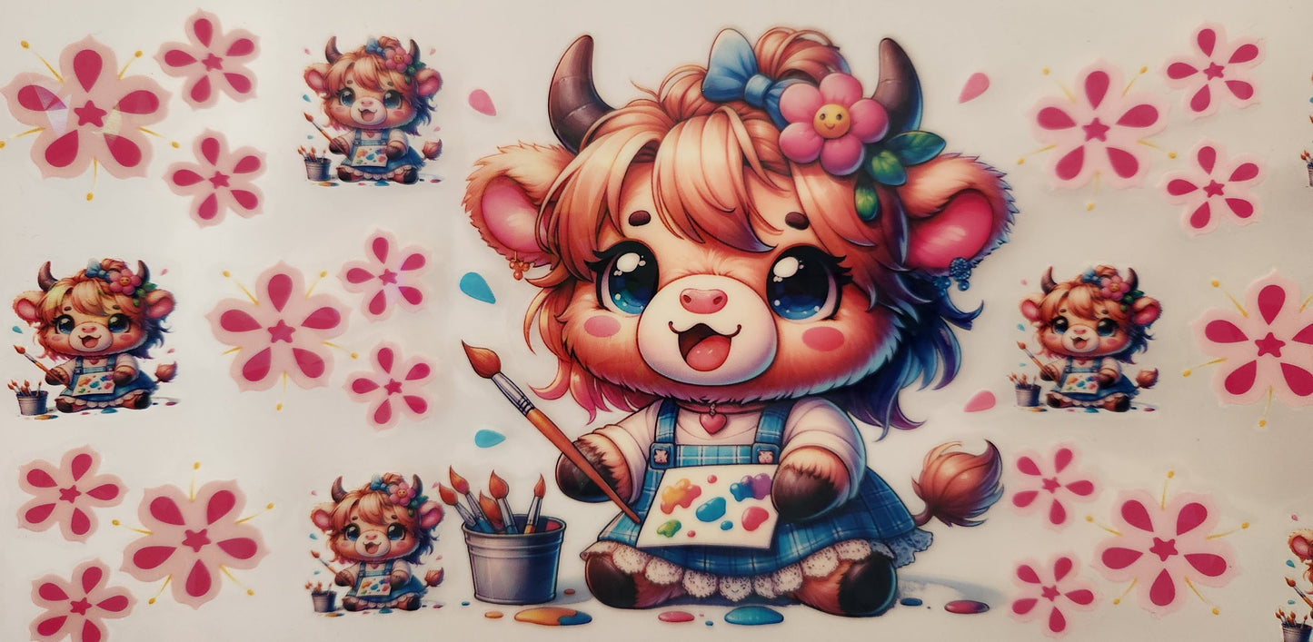 UVDTF 16oz Wrap- Painting Cow