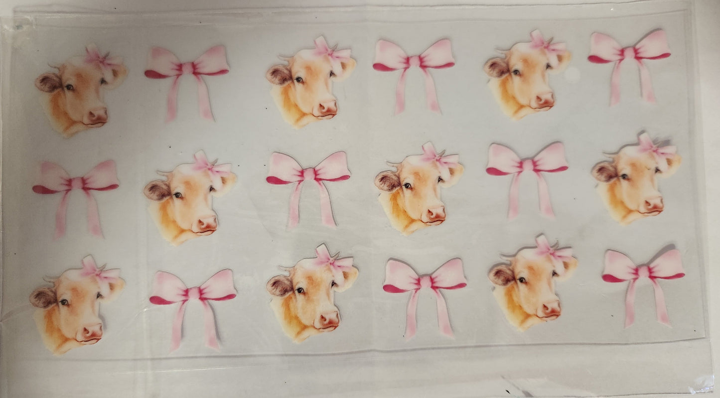 UVDTF 16oz Wrap- Cows & Bows