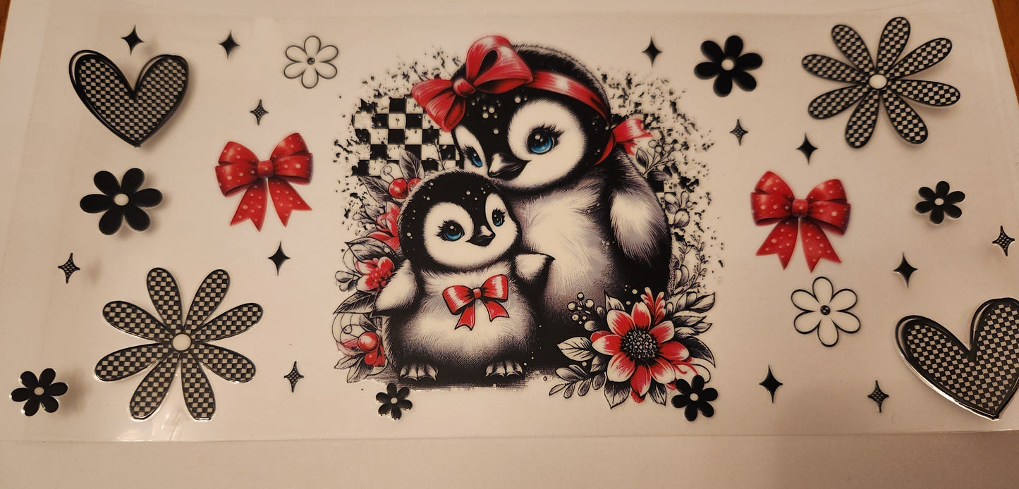 UVDTF Wrap- 16oz Penguin Love