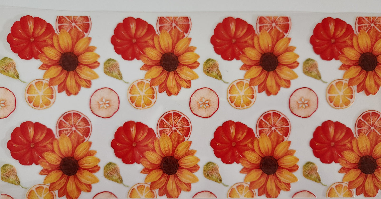 Cup Wrap- Fall Flowers