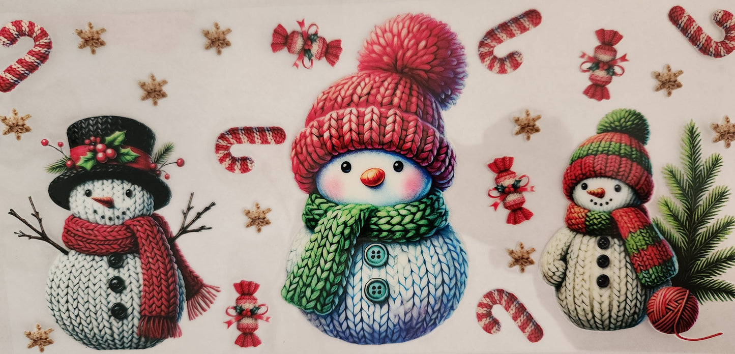 UVDTF 16oz Cup Wrap- Snowmen