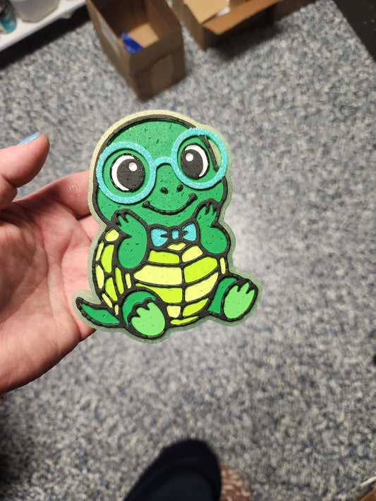 Custom Freshie- Nerdy Turtle