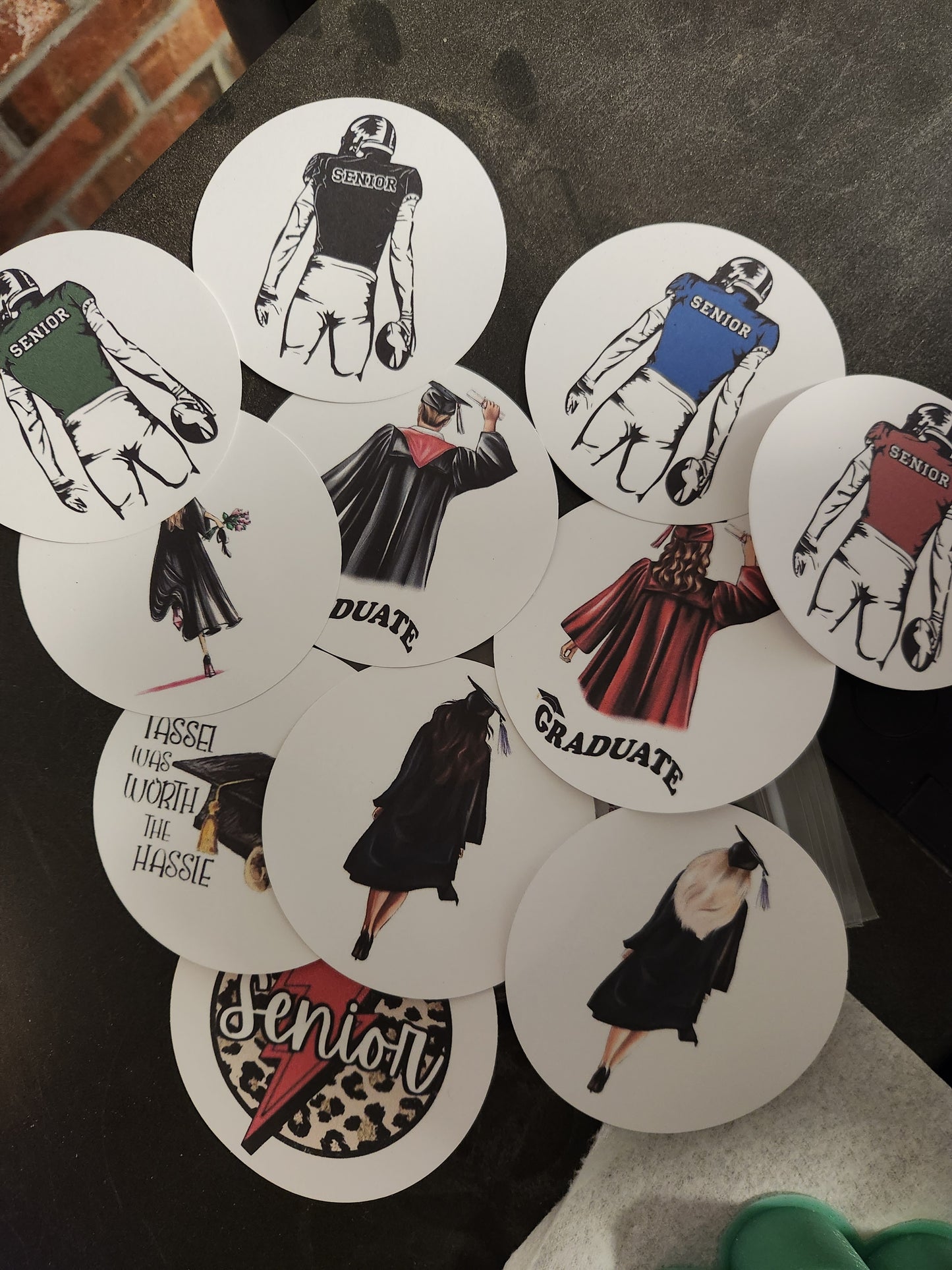 Custom Freshie- Round Cardstock Graduation