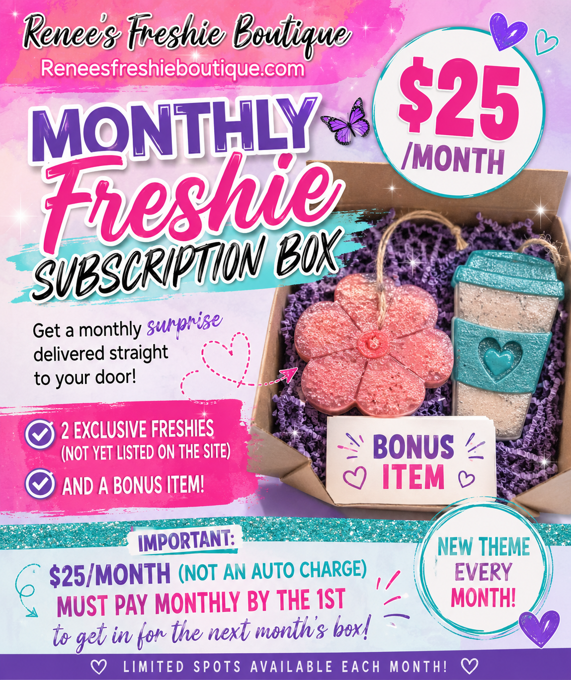 Monthly Freshie Subscription Box