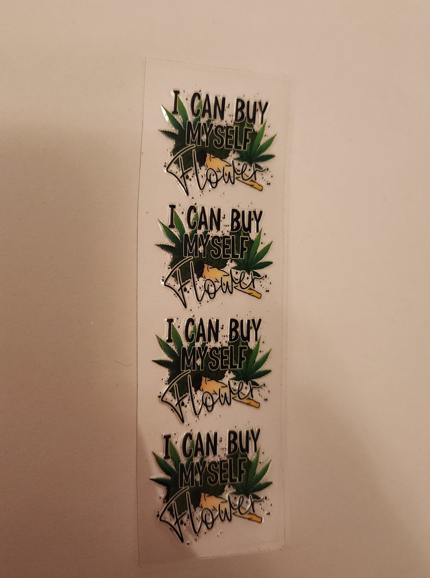 UVDTF Pen Wrap- Green Flower (single)