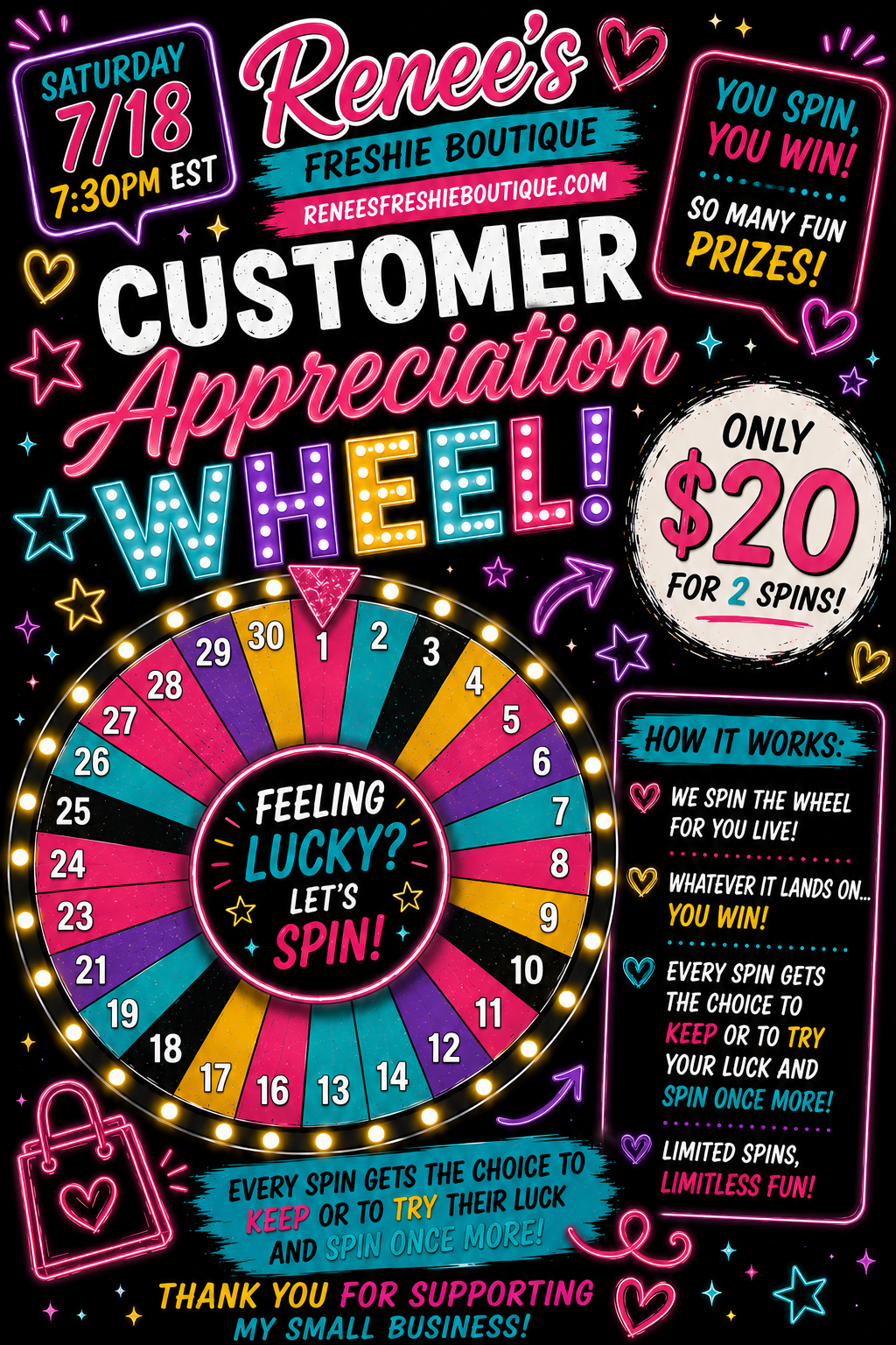 Customer Appreciation Wheel!