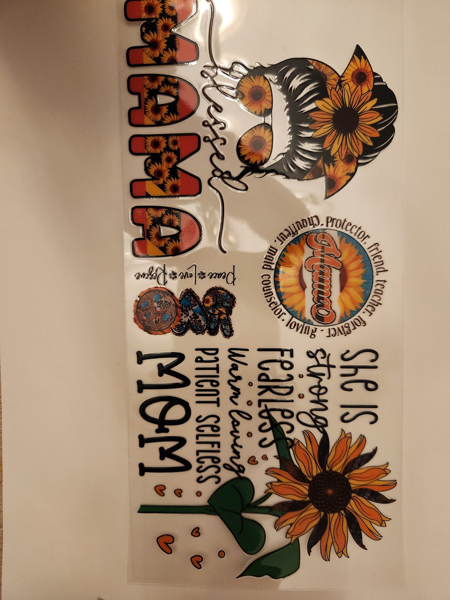 Cup Wrap- Mama Sunflower