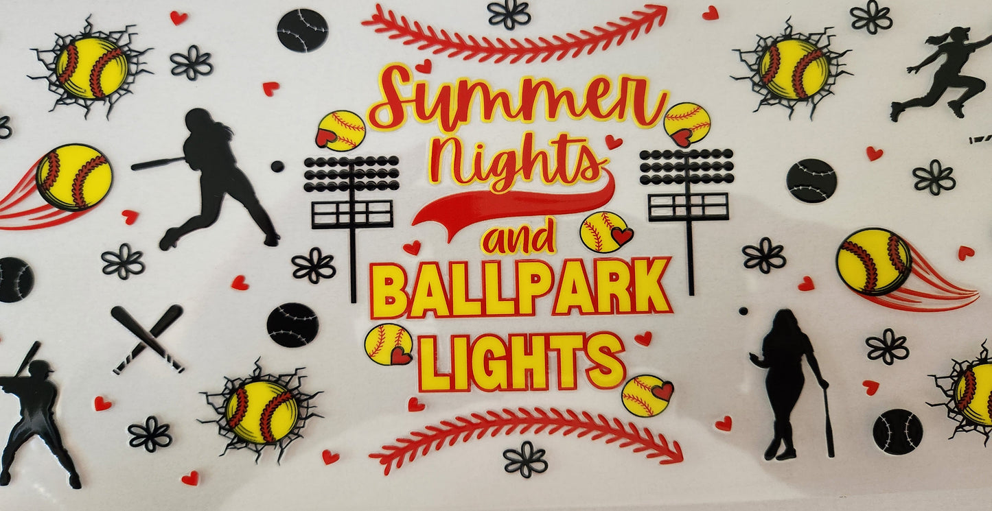UVDTF Cup Wrap Summer Nights Softball