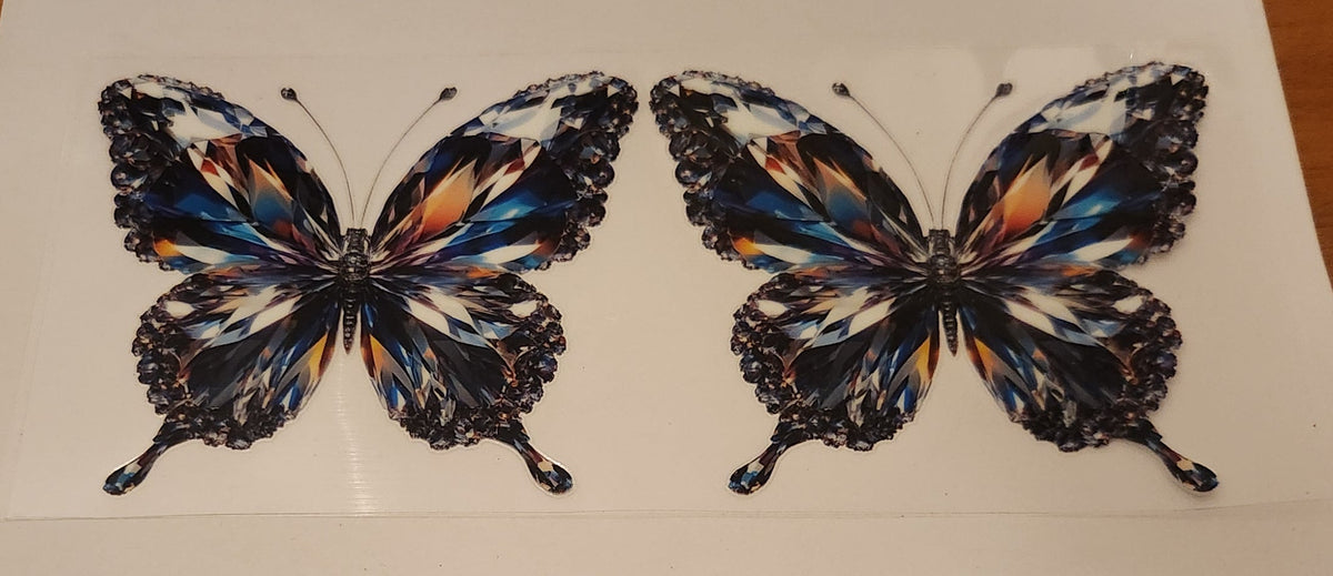 UVDTF 16oz Cup Wrap- Diamond Butterfly