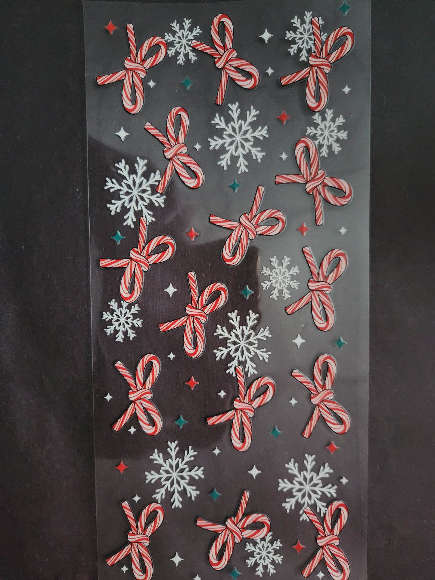 Cup Wrap- Candy Cane Bows