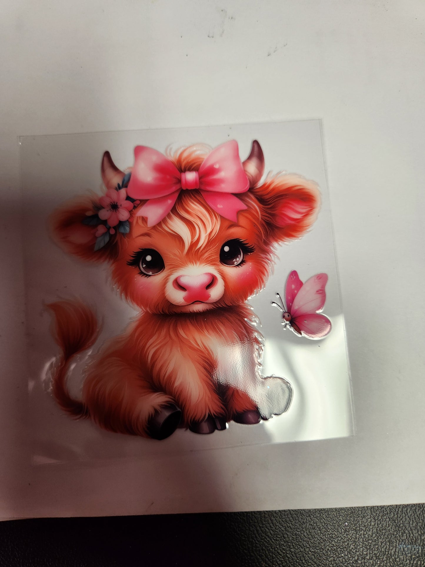 UVDTF Cup Decal Cow & Butterfly