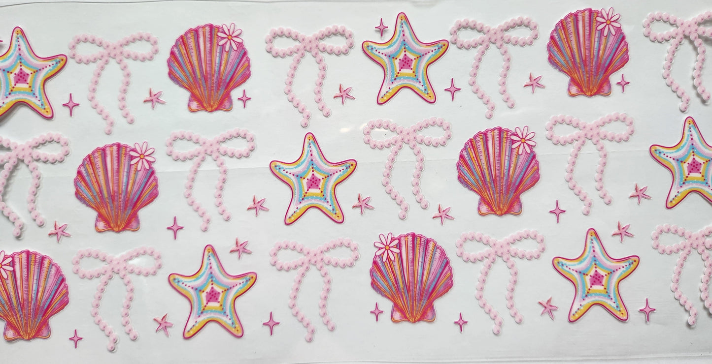 UVDTF Cup Wrap Shells & Bows