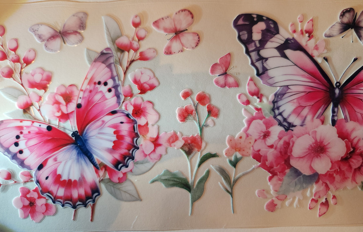 UVDTF Wrap- 16oz Butterflies & Flowers