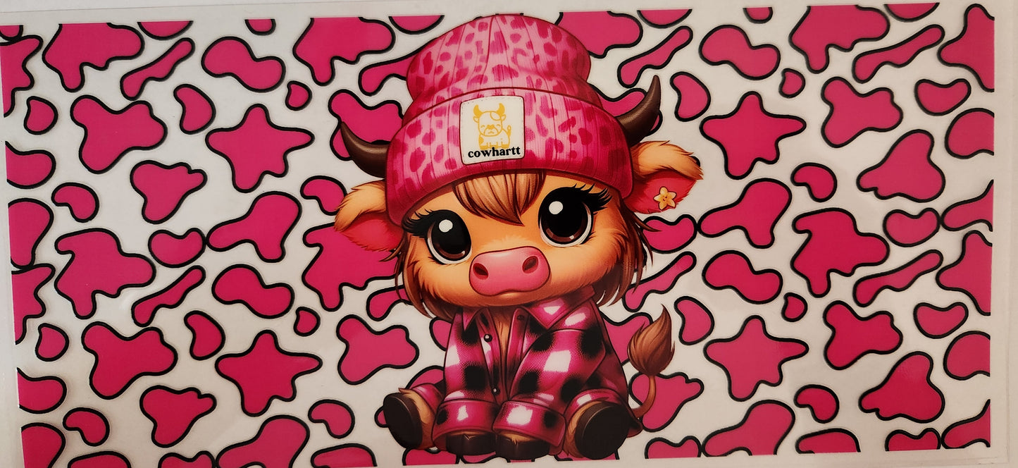 UVDTF 16oz Wrap- Pink Cow
