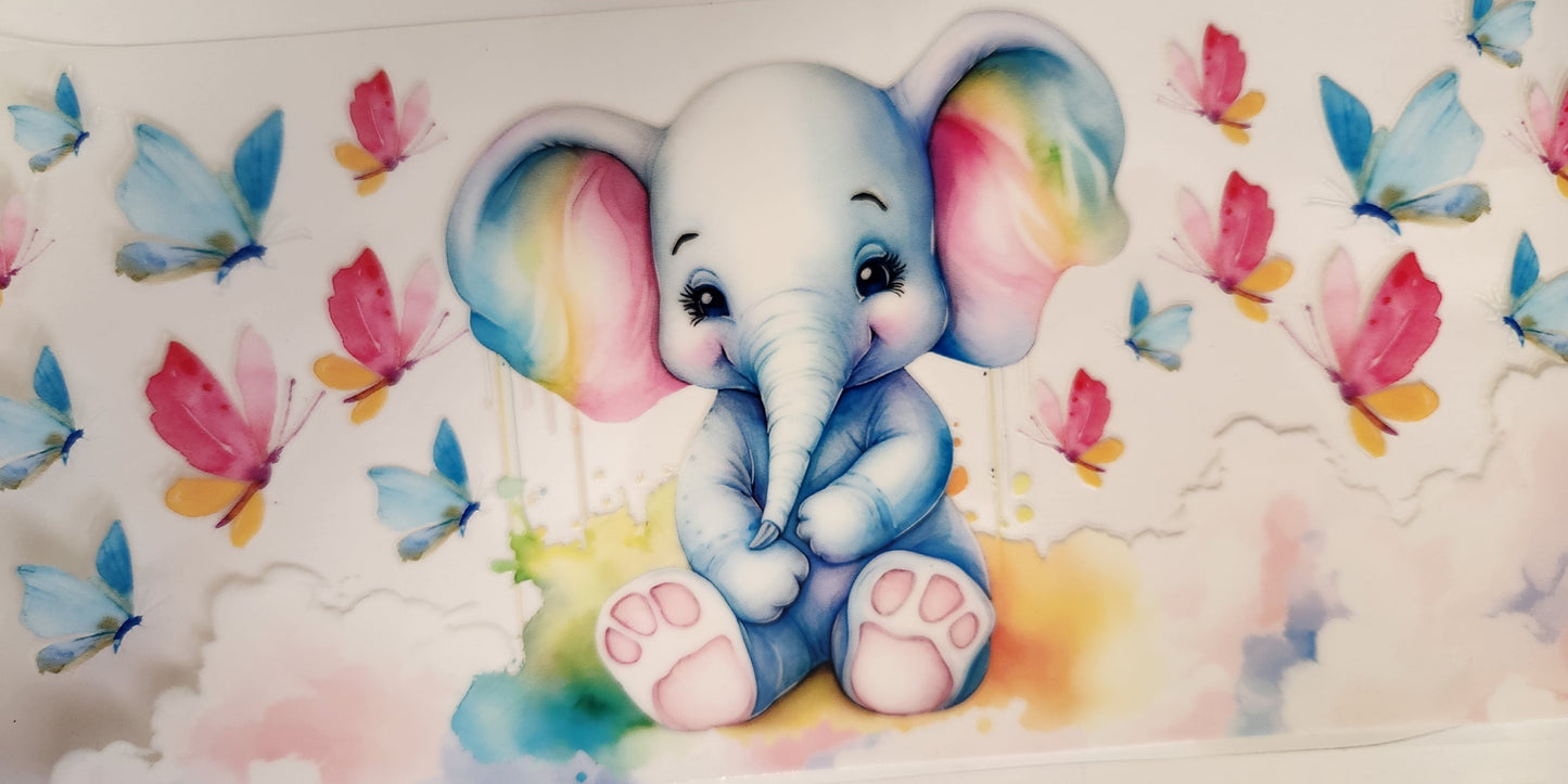 UVDTF 16oz Cup- Cute Elephant