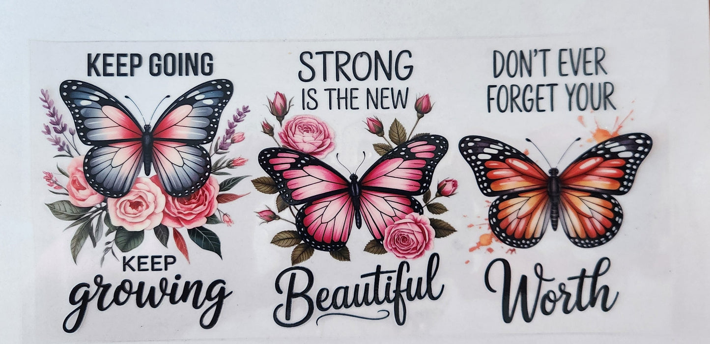 UVDTF Wrap 16oz-Keep Going Butterflies