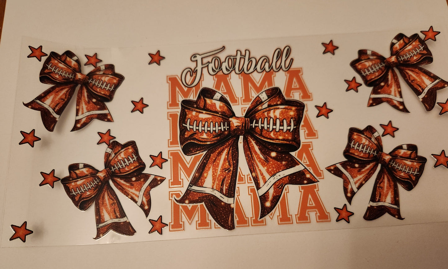 UVDTF Wrap- 16oz Football Bows