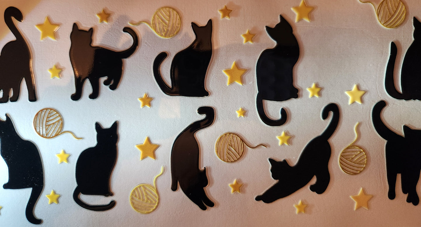UVDTF Wrap- 16oz Black Cat
