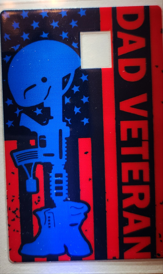 UVDTF Wrap- Credit Card Wrap Dad Veteran