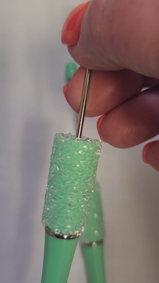 Beadable Fancy Sugar Pen Blanks- Mint