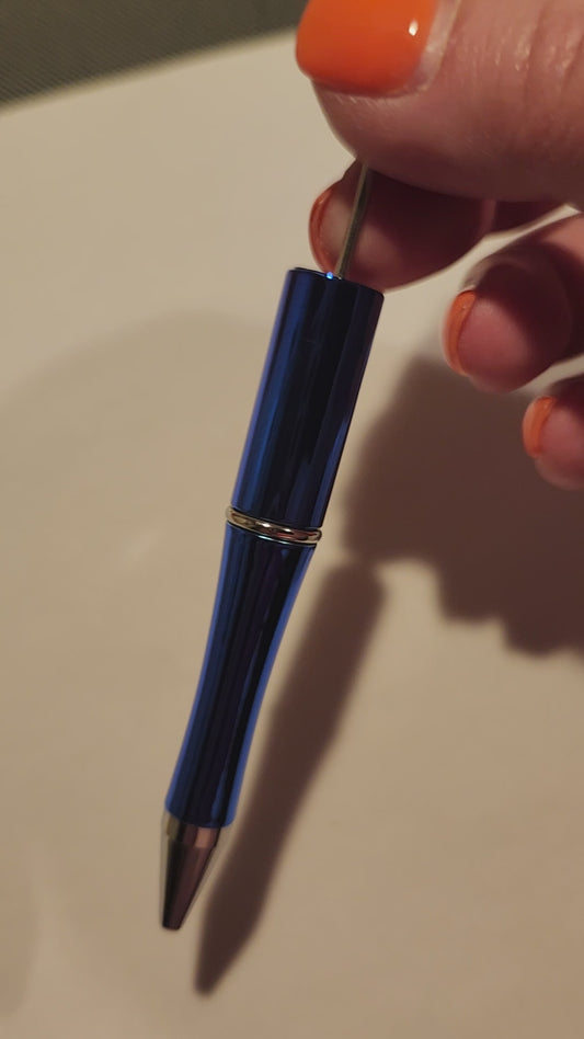Beadable Pen Blanks- UV Blue