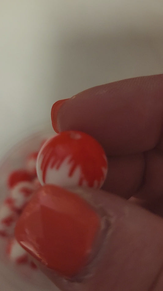 15mm Printed Silicone Beads- True Crime