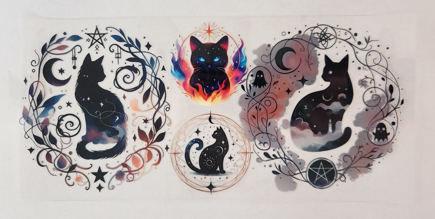 UVDTF Wrap 16oz- Black Cat Magic
