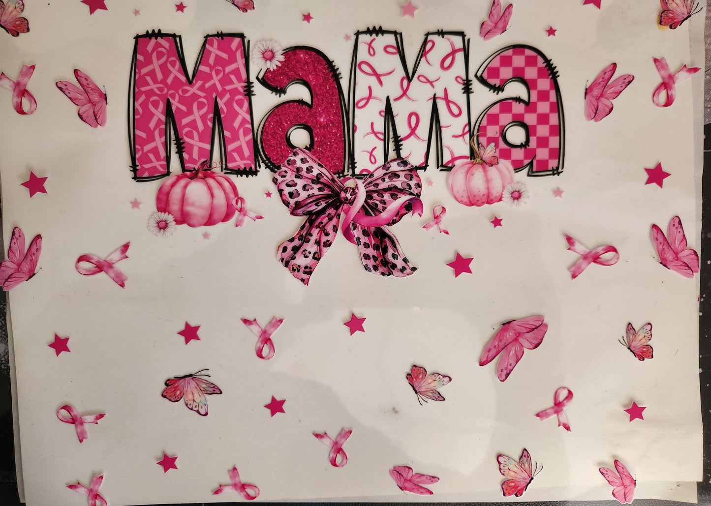 UVDTF 40oz Cup- Mama Pink Ribbon