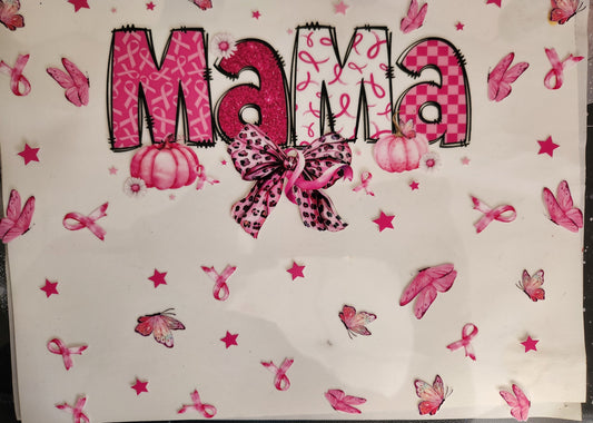 UVDTF 40oz Cup- Mama Pink Ribbon