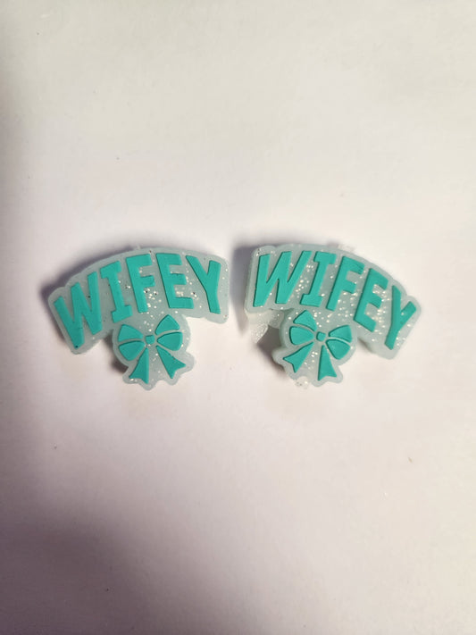 2D Silicone Focal- Wifey Green